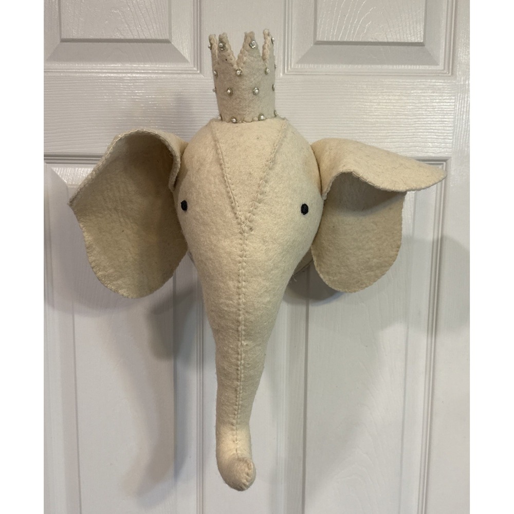 Fiona Walker Elephant Head With Sleepy Eyes And Gold Crown‎
